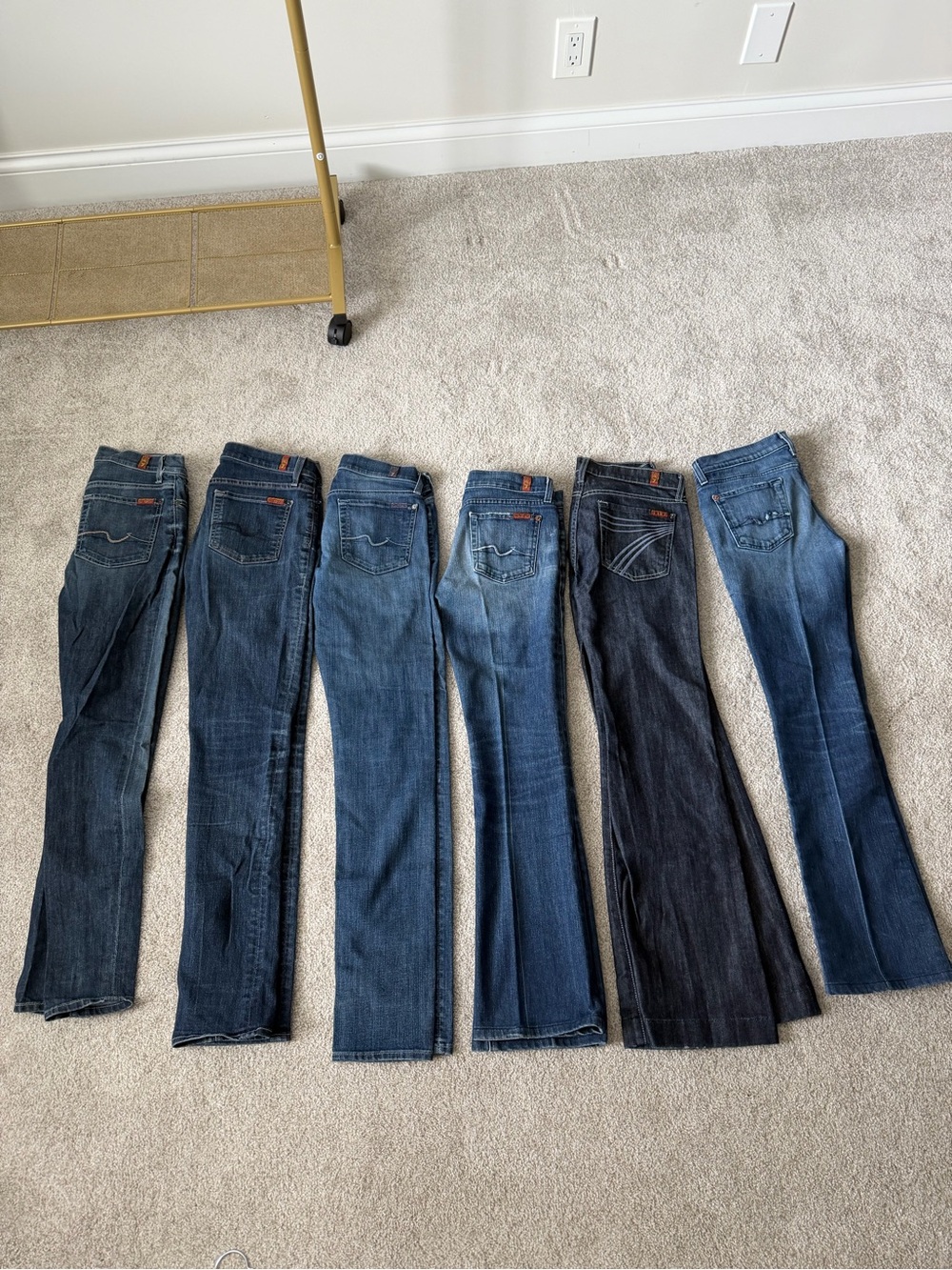 Lot of 6 7 for all Mankind Jeans sz 27